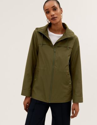 Stormwear™ Hooded Funnel Neck Raincoat