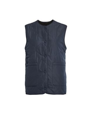 Quilted Reversible Borg Lined Gilet