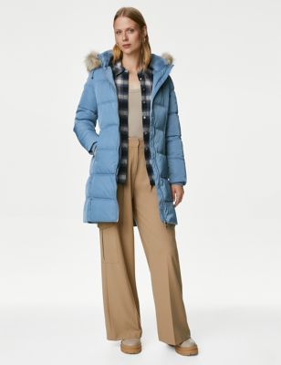 Milano Long coat WOMEN FASHION Coats Casual discount 93% Navy Blue M 