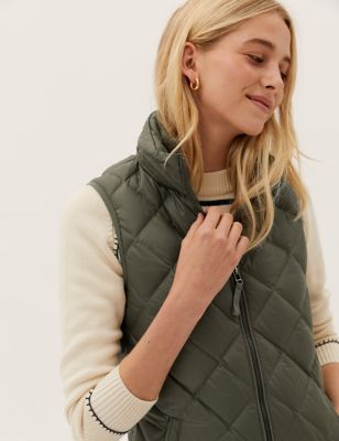 PER UNA Quilted DOWN & FEATHER Stormwear JACKET with HOOD ~ Size 16 ~ FERN GREEN 