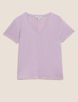 Pure Tencel™ Jersey V-Neck Relaxed T-shirt