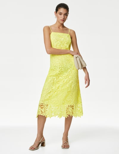 M&s yellow animal best sale print dress