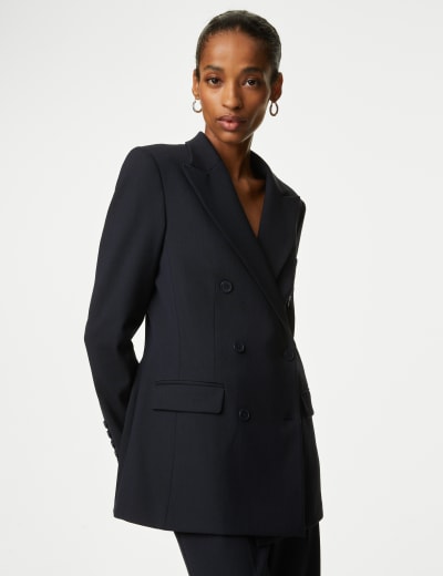 Wool Blend Double Breasted Blazer 12 of 16