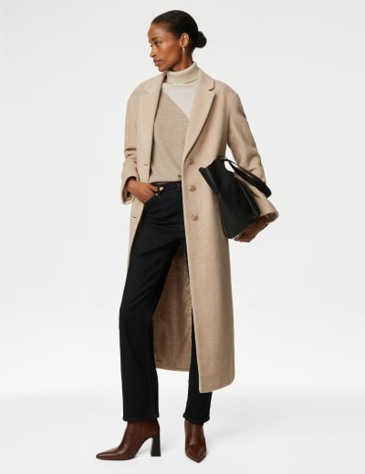 Wool Blend Herringbone Tailored Coat 24 of 32