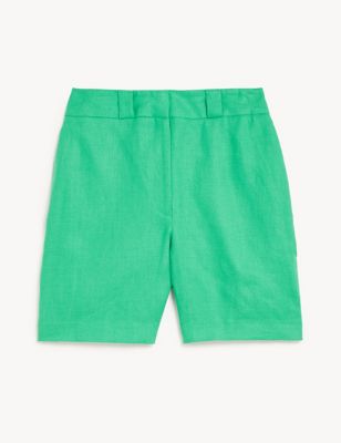Pure Irish Linen High Waisted Shorts