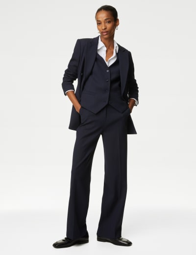 Wool Blend Straight Leg Trousers 15 of 16
