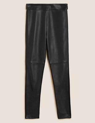 Leather Front Ponte Leggings