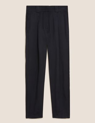 Cupro Rich Relaxed Straight Trousers