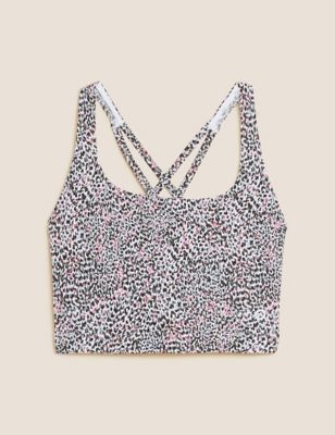 Printed Cross Back Cropped Top