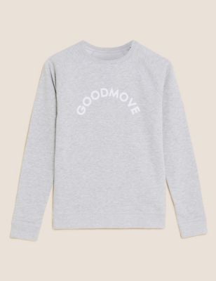 Cotton Rich Goodmove Slogan Sweatshirt