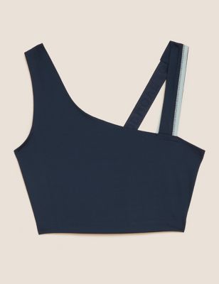 Scoop Neck Asymmetric Cropped Top