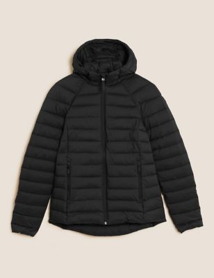 Padded Hooded Jacket with Stretch