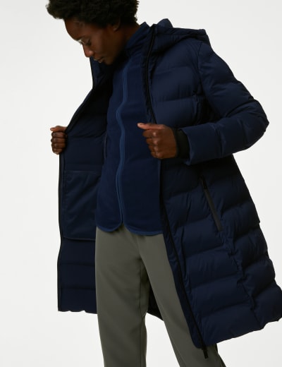Long sleeve hooded sashes zipper unremovable fur collar padded coats store