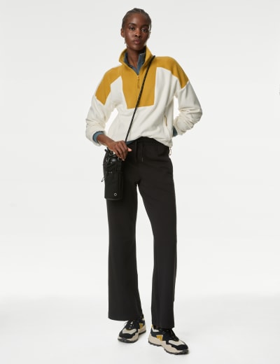 Side stripe wide leg joggers store