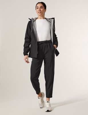 High Waisted Tapered Ankle Grazer Trousers