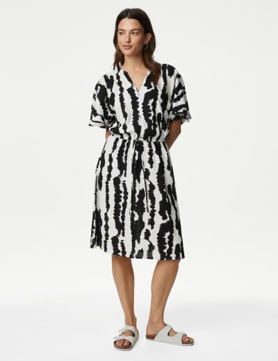 M and s linen top shift dress