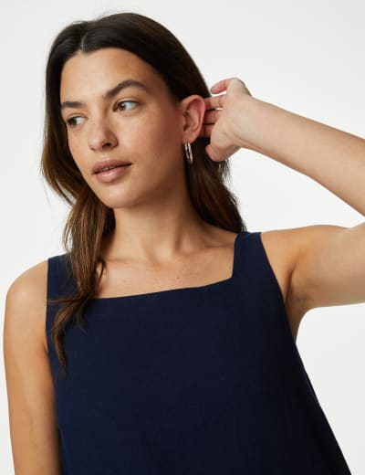 Linen rich shift dress sale