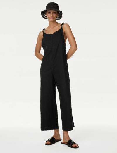 Linen Blend Belted Utility Jumpsuit | M&S Collection | M&S