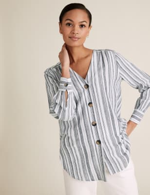 m&s linen shirt womens