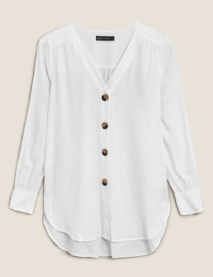 m&s linen shirt womens