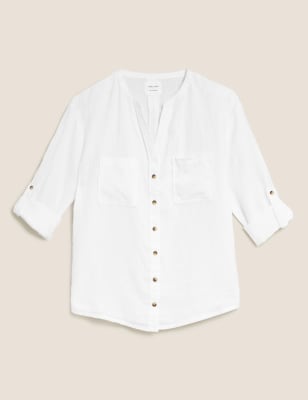 m&s linen shirt womens