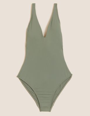 One Shoulder Swimsuit Secret Slimming UPF 50 M&S UK 16 & 24 BLACK BNWT 