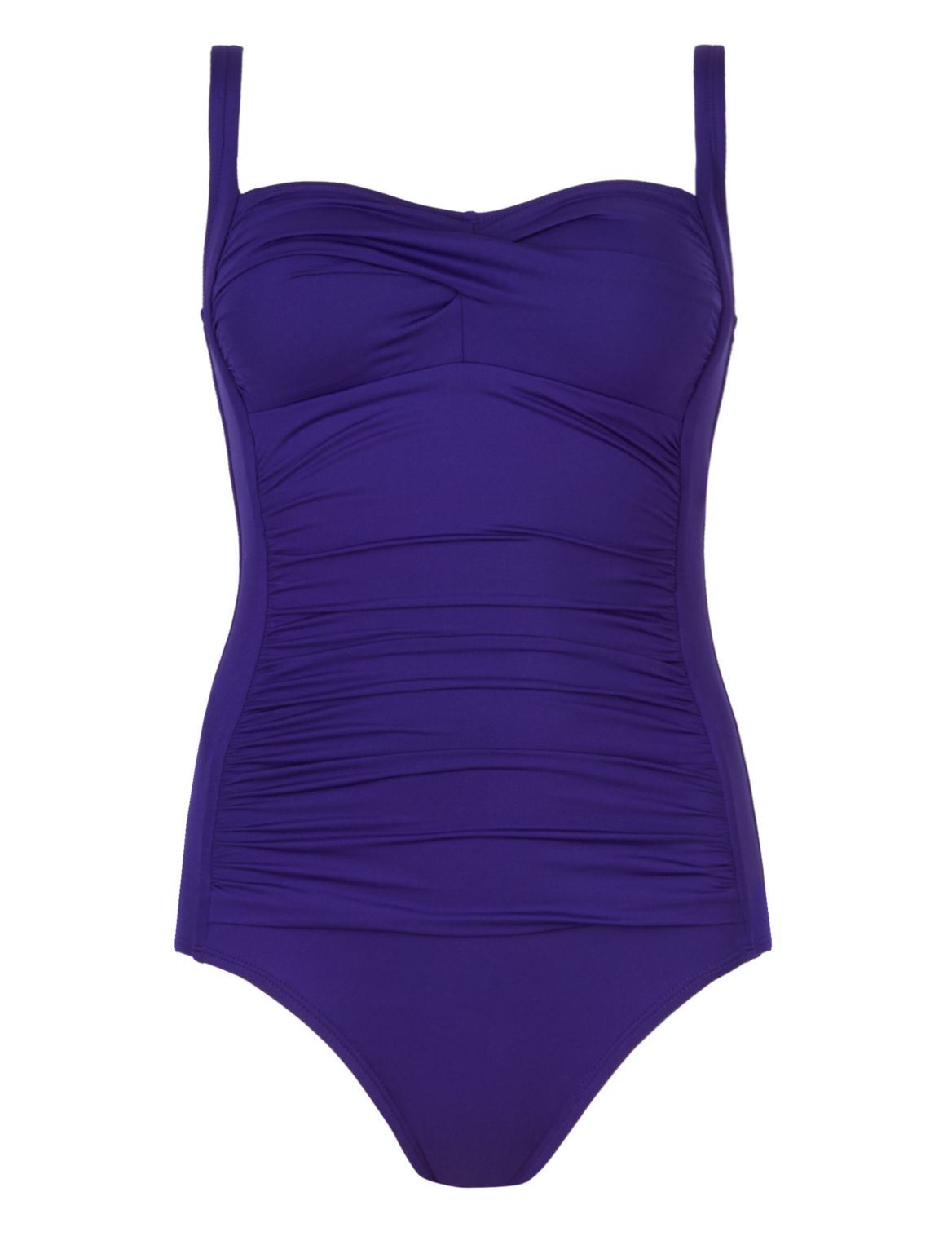 Secret Slimmingâ ¢ Ruched Swimsuit Dark Purple | Voonoodle