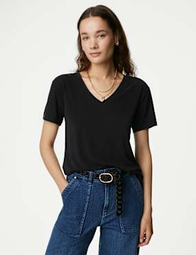 Black Una Tops & T-Shirts M&S