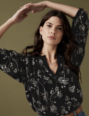 Black Una Tops & T-Shirts M&S