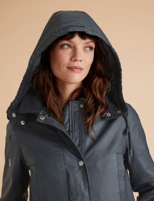 ladies smart hooded coat