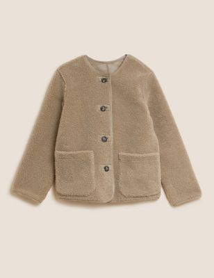 Faux Shearling Textured Reversible Jacket