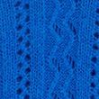 Pointelle Blouson Sleeve Jumper with Wool - blue