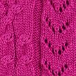 Pure Cotton Textured Crew Neck Knitted Jumper - fuchsia