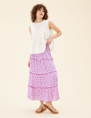 m and s pink skirt