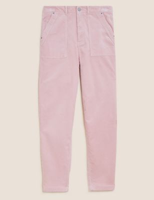 Corduroy Tapered Ankle Grazer Trousers