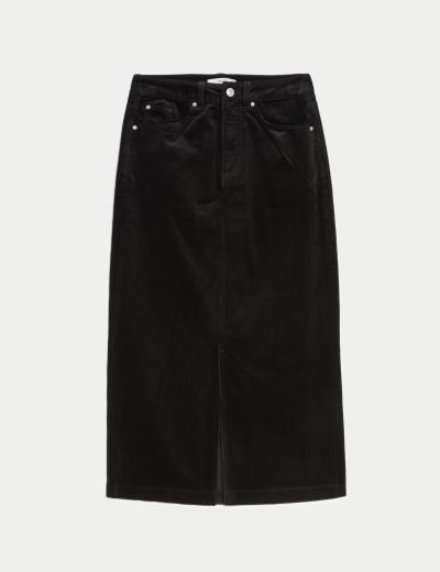 Black corduroy on sale pencil skirt