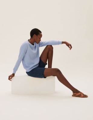 m&s womens denim shorts