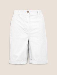 M/&S COLLECTION Women/'s Pure Cotton Chino Shorts T573382 NEW!!