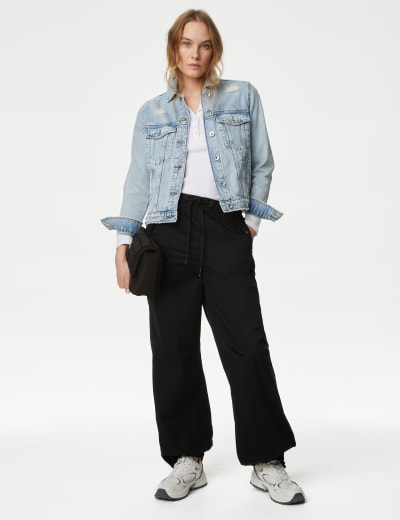 Spring break check slim cropped trousers discount