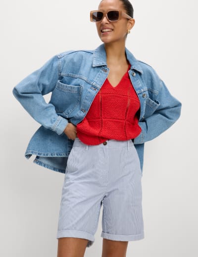 Denim Boyfriend Shorts M S Collection M S