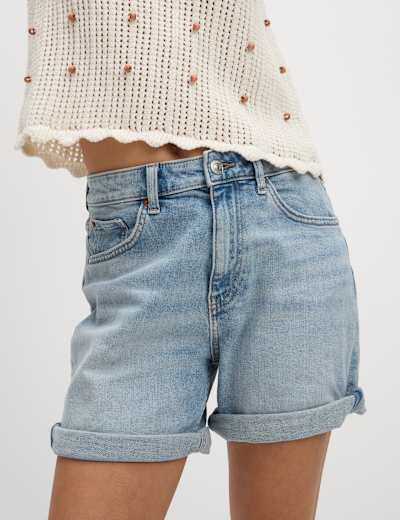 Women's twill bermuda shorts top
