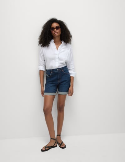 Denim Boyfriend Shorts M S Collection M S