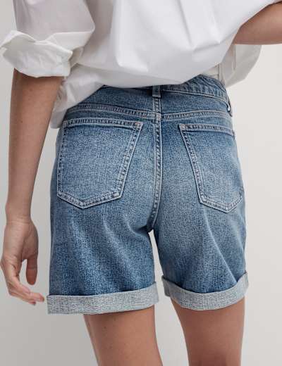 High rise boyfriend shorts store