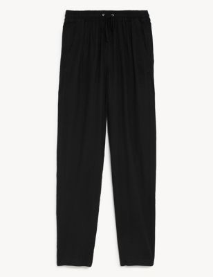 Linen Rich Taperes Trousers