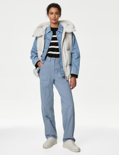 M&s cotton trousers ladies discount