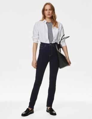 NWTG M&S Collection TG 18 Donna Jeans Slim Fit Alla Caviglia Vita Bassa