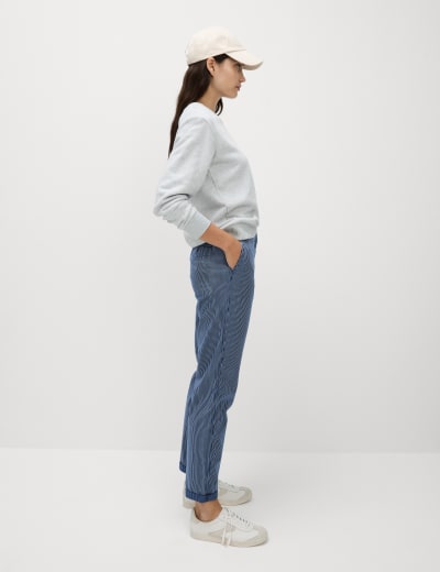 Cotton Rich Striped Slim Fit Chinos M S Collection M S