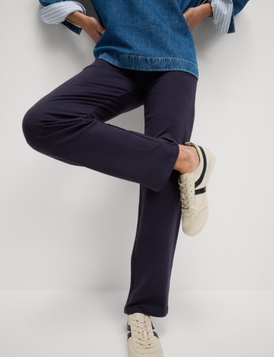 Navy Cotton Rich Straight Leg Joggers – Highstreet Outlet UK