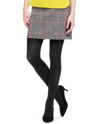 New Wool Blend Dogtooth Checked Mini Skirt | M&S