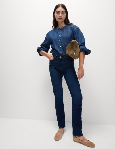 Straight leg jeans marks and spencer sales